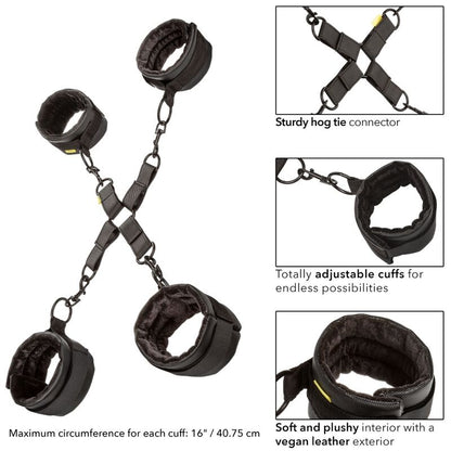Cravatta senza limiti CALEXOTICS, accessorio elegante in tessuto nero con dettagli sofisticati, adatta a look moderni e di classe