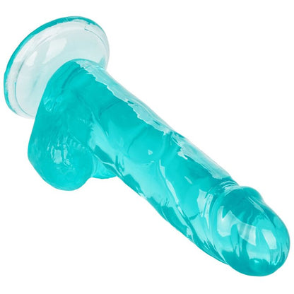 Dildo Calexotics Regina blu da 15,3 cm con forma realistico e dettagliata, ideale per stimolazione e giochi intimi.