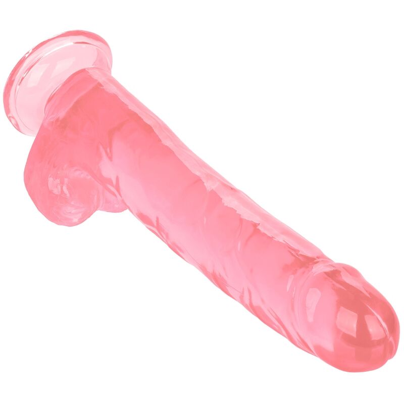Dildo rosa CALEXOTICS Regina di 25,5 cm, realistico e dettagliato, ideale per stimolazione e piacere personale.
