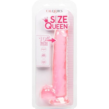 Dildo rosa CALEXOTICS Regina, lunga 25,5 cm, con dettagli realistici e design ergonomico, ideale per piacere personale.