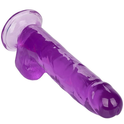 Dildo Regina viola di Calexotics, 20,3 cm di lunghezza, con superficie liscia e dettagli realistici.
