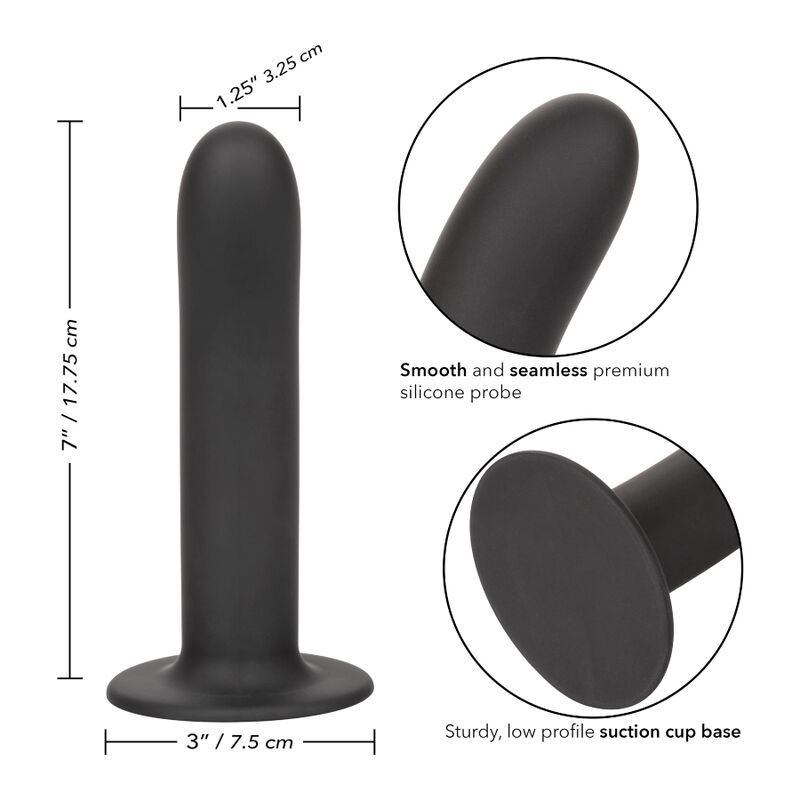 Dildo senza limiti CALEXOTICS, lunghezza di 17,8 cm, in silicone con design realistico e dettagli realistici.