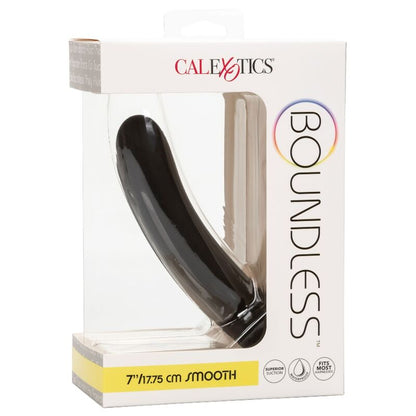 Dildo senza limiti CALEXOTICS, lunghezza 17,8 cm, in silicone nero, con forma realistica e dettagliata.