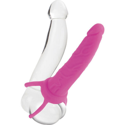 Penetratore doppio rosa CALEXOTICS, design elegante e superficie liscia, ideale per stimolazione e piacere.