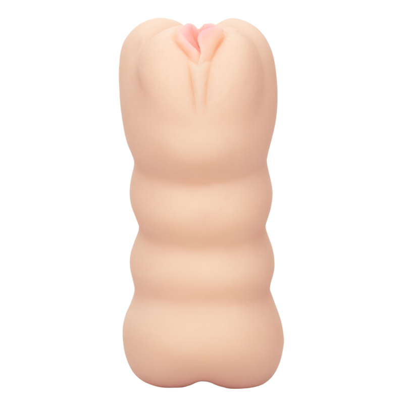 Vibratore economico a tre vie CALEXOTICS EMOZIONE, design compatto e realistico, in silicone morbido, ideale per stimolazione mirata.