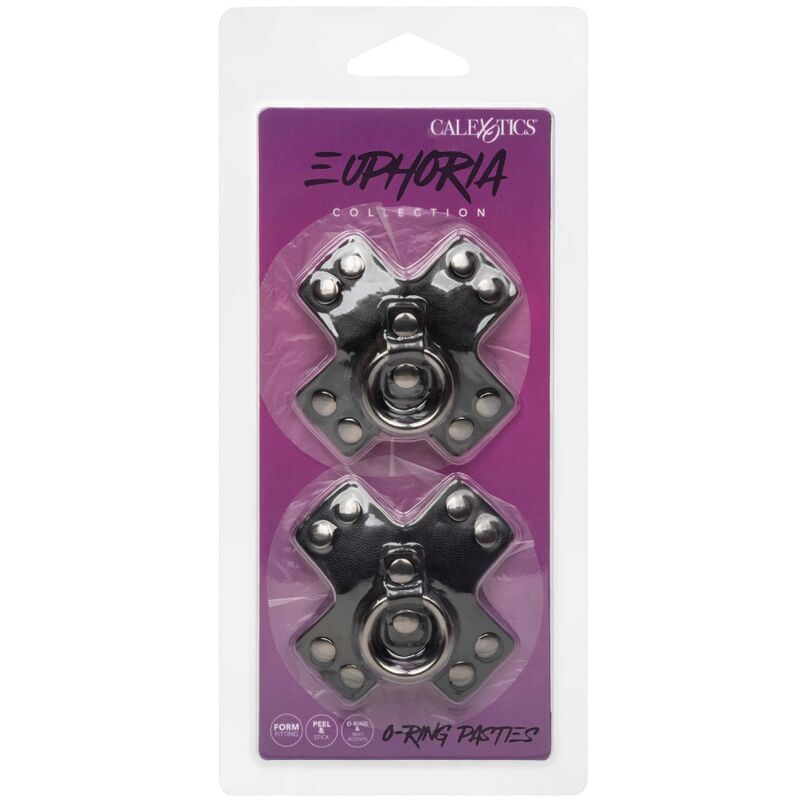 Anello anale nero CALEXOTICS EUPHORIA O-RING in lattice, realizzato in materiale elastico, per stimolazione e comfort.
