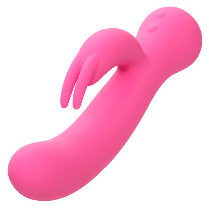 Vibratore coniglio rosa ricaricabile CALEXOTICS First Time, design ergonomico e dettagli realistici per piacere.