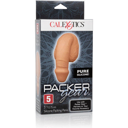 Guarnizione in silicone Calexotics per pene di 12,75 cm, colore caramel, visibile in dettaglio nell'immagine.