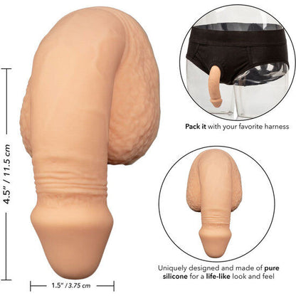 Calexotics imballaggio in silicone per pene di 12,75 cm, resistente e flessibile, ideale per uso personale.