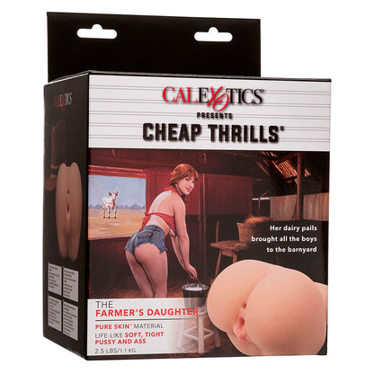 Masturbatore doppio realistico CALEXOTICS La Figlia del Contadino in materiale simile carne, dettagli realistici e texture naturale.