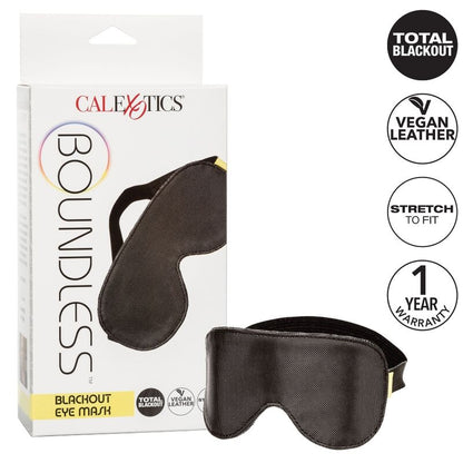Maschera per occhi blackout Calexotics, nera e senza limiti, con design morbido e confortevole per il relax e il sonno.