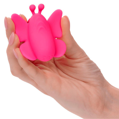 Stimolatore Flutter Vibe Neon Vibes di CalExotics, rosa, con 10 modalità di vibrazione, design elegante e compatto.