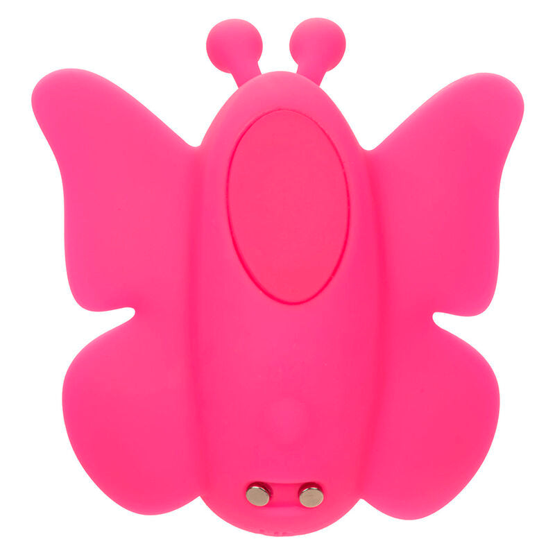 Stimolatore Flutter Vibe Neon Vibes di CalExotics, rosa con 10 modalità di vibrazione, design vibrante e moderno.