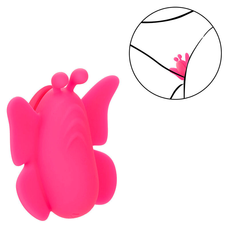 Stimolatore Neon Vibes Flutter Vibe di Calexotics, rosa, con 10 modalità di vibrazione, design elegante e moderno.