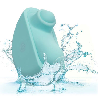 Stimolatore Acclaim verde acqua di Calexotics Ovation, design ergonomico e dettagli colorati, ideale per piacere e relax.