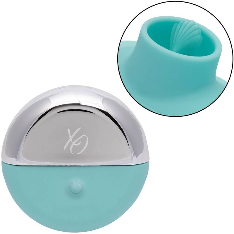 Stimolatore Rave Verde Acqua Calexotics Ovation, dispositivo di massaggi e piacere con design elegante e colori vivaci.