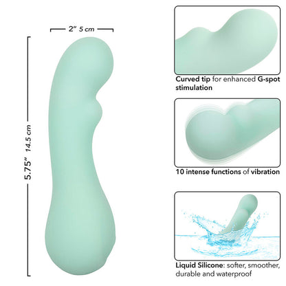 Stimolatore Punto G Calexotics Pacifica Bora Bora con 10 vibrazioni, design aqua, utilizzato per piacere e benessere.