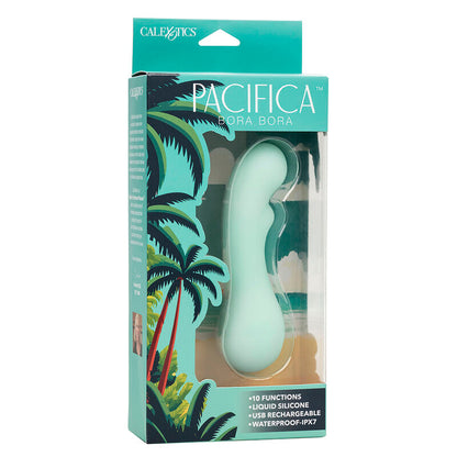 Stimolatore Punto G Calexotics Pacifica Bora Bora con 10 vibrazioni, design in colore Aqua, materiale morbido e funzionale.