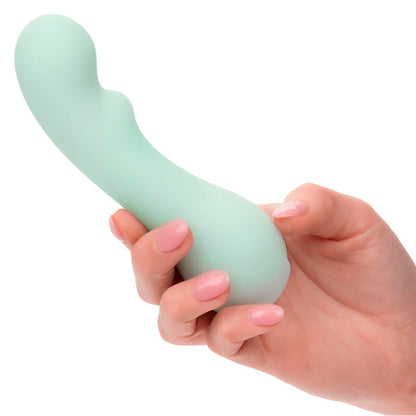 Stimolatore Punto G CALEXOTICS Pacifica Bora Bora con 10 vibrazioni, design in colore aqua, materiale morbido e ergonomico.