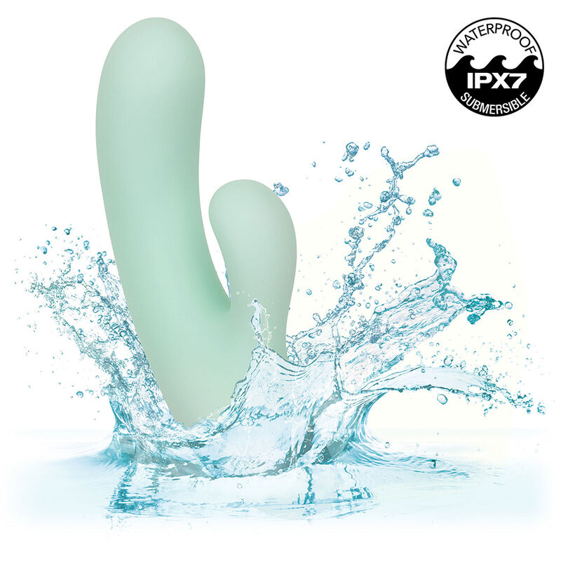 Vibratore e stimolatore Punto G CALEXOTICS Pacifica Fiji con 10 vibrazioni, in colore Aqua, design ergonomico e funzionale