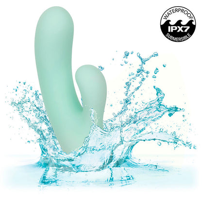 Vibratore e stimolatore Punto G CALEXOTICS Pacifica Fiji con 10 vibrazioni, in colore Aqua, design ergonomico e funzionale