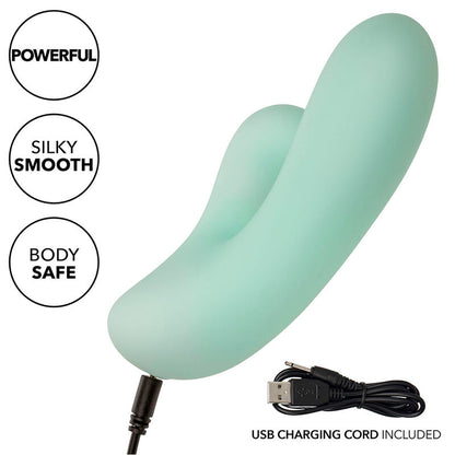 Stimolatore punto G CALEXOTICS Pacifica Fiji con 10 vibrazioni, design Aqua, per piacere intenso e stimolazione mirata.