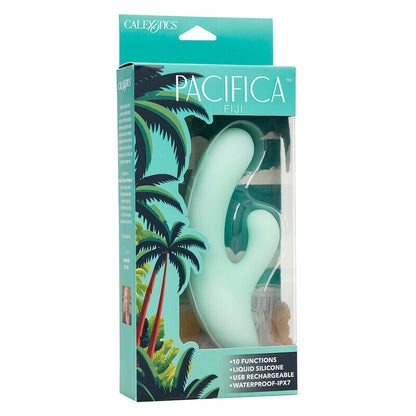 Vibratore e stimolatore Punto G Calexotics Pacifica Fiji con 10 vibrazioni, colore aqua, design ergonomico e resistente all'acqua