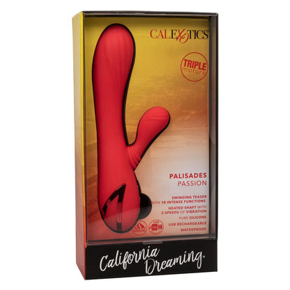 Calexotics Palisades Rosso Passione, giocattolo erotico rosso con design elegante, visibile in primo piano.