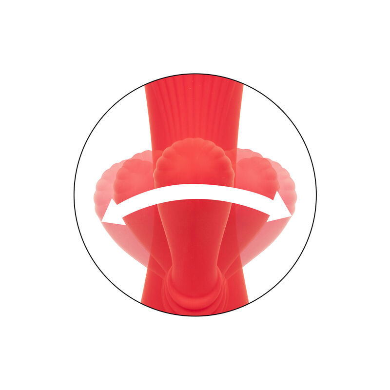 Sesso toy CALEXOTICS Palisades Rosso Passione in silicone con design ergonomico e dettagli rossi vivaci.