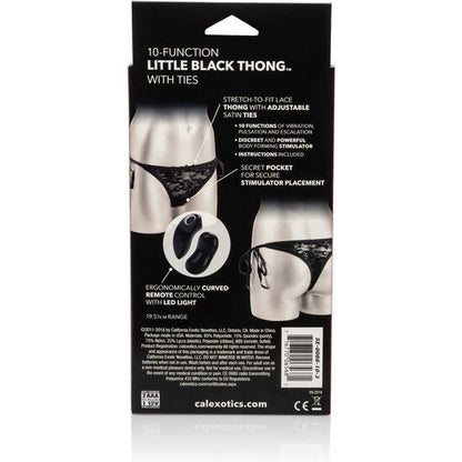 Perizoma CALEXOTICS con 10 funzioni, laccetti regolabili, tessuto morbido e dettagli eleganti per il massimo comfort.