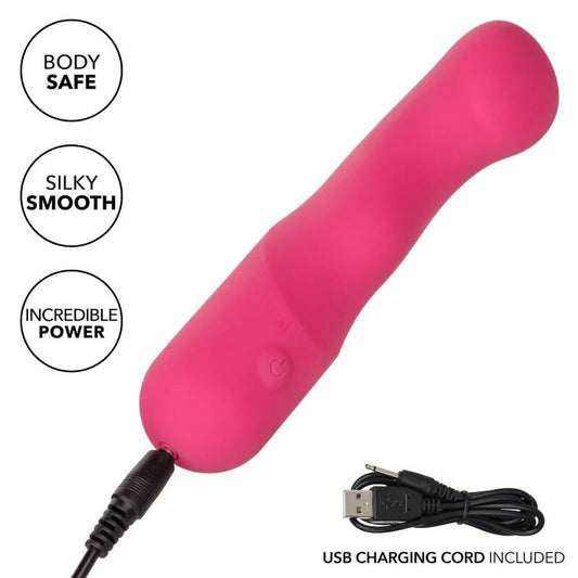 Calexotics Pixies Curvy Rosa, bambola in silicone rosa con curve, dettagli realistici e morbidi, per il piacere personale.