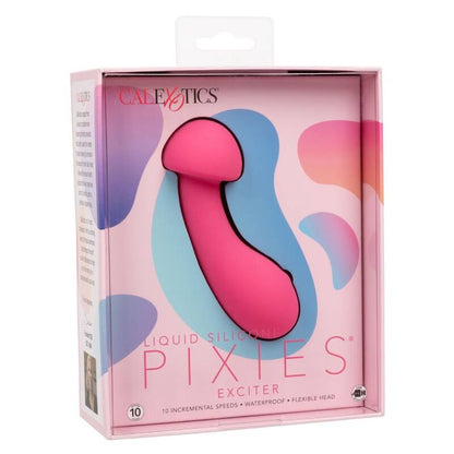Eccitatore rosa Calexotics Pixies, design compatto e colorato, visibile con dettagli del prodotto e superficie liscia.