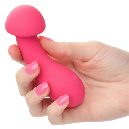 Eccitatore rosa Calexotics Pixies, design compatto e colorato, ideale per stimolazione personale, visibile con dettagli e texture.