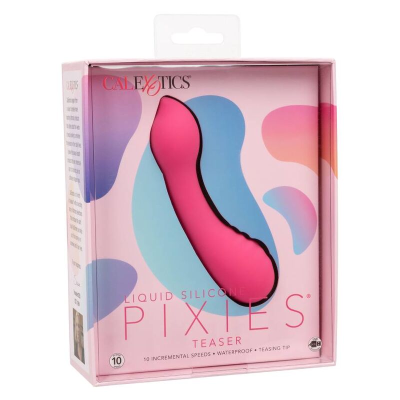 Stimolatore rosa Calexotics Pixies Teaser con design compatto e morbido, ideale per piacere personale.