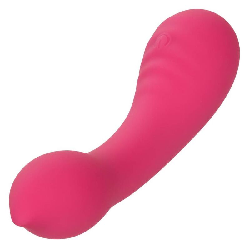 Pixies Teaser Rosa di Calexotics, vibratore rosa con design ergonomico, visibile in primo piano.