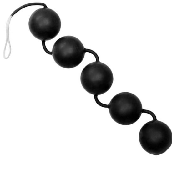 Sfere anali nere CALEXOTICS POWER SFERE, morbide e lisce, ideale per stimolazione anale, con design ergonomico e sicuro.