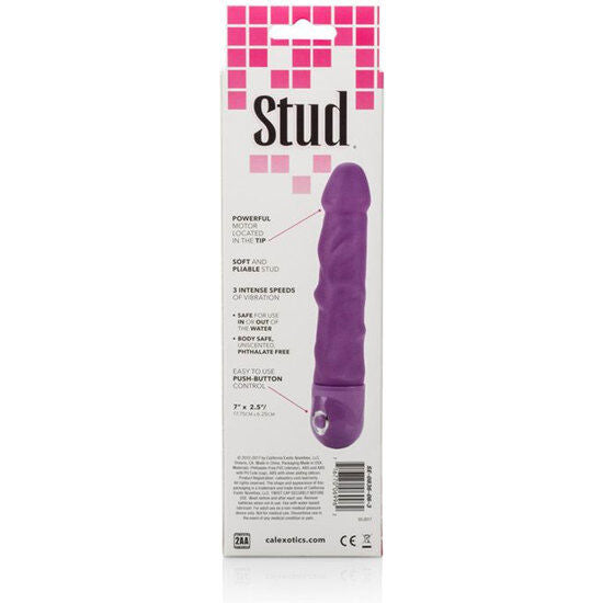 Vibratore rosa Power Stud Rod di CALEXOTICS con design ergonomico e superficie liscia, ideale per stimolazione e piacere personale.