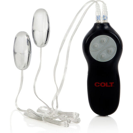 Proiettili CALEXOTICS Colt con 7 funzioni e tecnologia Twin Turbo, in design elegante e compatto per massaggi intimi.