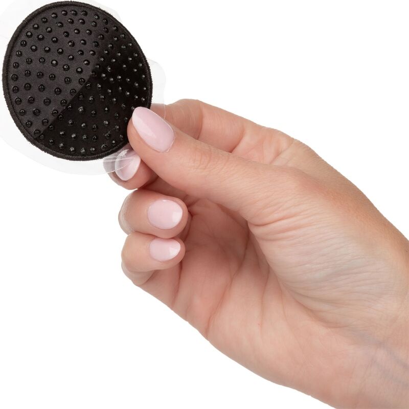 Calexotics Radiance copri capezzoli gioiello di forma tonda, accessorio elegante per il corpo, in dettaglio con finitura lucente