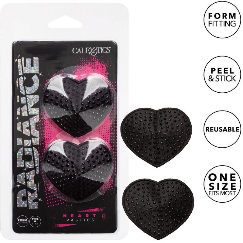 Proteggi capezzoli CALEXOTICS Radiance con gioiello a forma di cuore, elegante e decorativo per momenti speciali.
