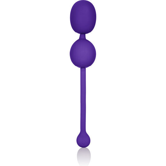 Esercitatore vaginale CALEXOTICS Dual Kegel ricaricabile, colore viola, con design ergonomico per esercizi di Kegel.