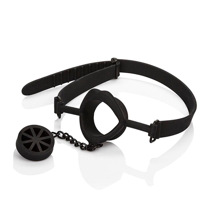 Dildo nero in silicone CALEXOTICS SCANDAL Baffo con tappo, design realistico e morbido, ideale per stimolazione e piacere.