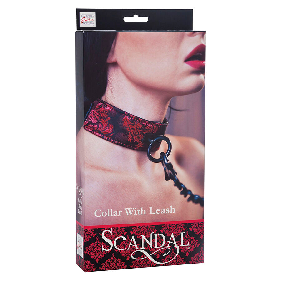 Collana Scandal di CALEXOTICS con cinturino nero in tessuto, elegante e versatile, visibile in primo piano.
