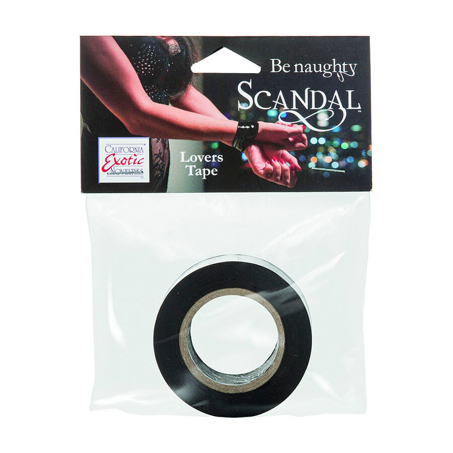 Nastro bondage nero CALEXOTICS SCANDAL, morbido e resistente, ideale per giochi di bondage e costrizioni.