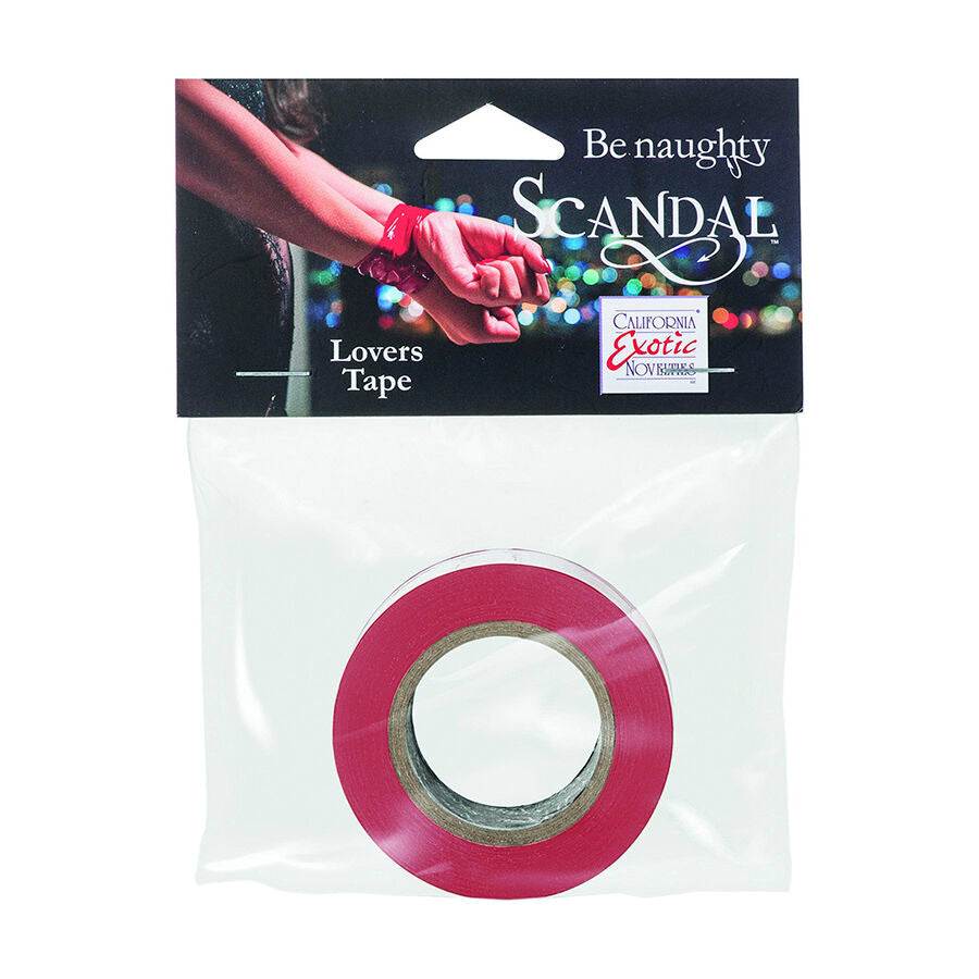 Nastro bondage rosso CALEXOTICS SCANDAL, morbido e resistente, ideale per giochi di costrizione e bondage.