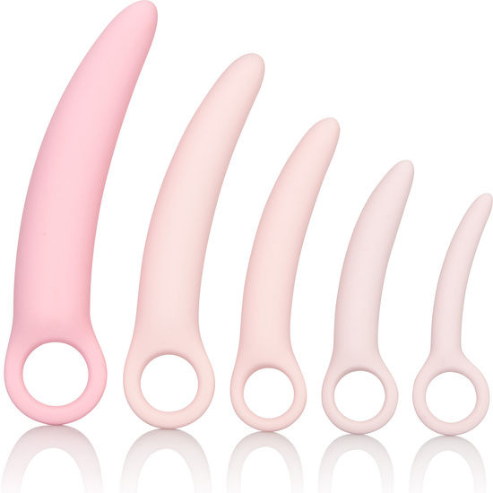 Set di dilatatori in silicone CALEXOTICS Inspire, 5 pezzi, morbidi e flessibili, ideali per l'uso personale e il benessere.
