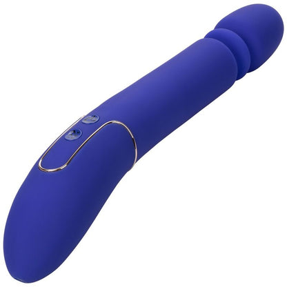 Calexotics ShameLess Slim Thumper blu, vibratore compatto con design ergonomico e superficie liscia, ideale per stimolazione.