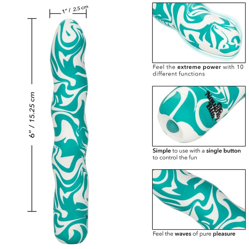 Calexotics Squiggle Dick personale, oggetto in silicone con forma sinuosa, per uso personale, visibile nell'immagine.