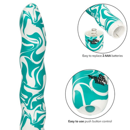 Calexotics Squiggle Dick personale, giocattolo sessuale maschile con design intagliato e realistico, in dettaglio nell'immagine.