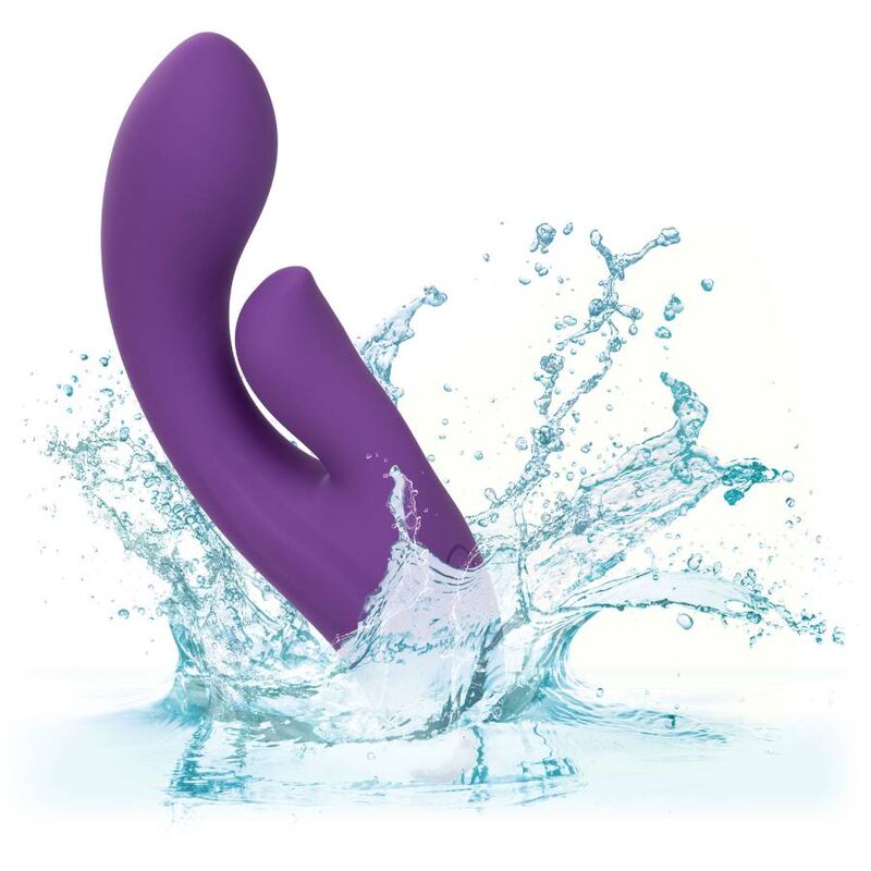 Calexotics Stella Dual Pleaser viola, vibratore con design doppio stimolante e dettagli colorati, ideale per piacere personale.